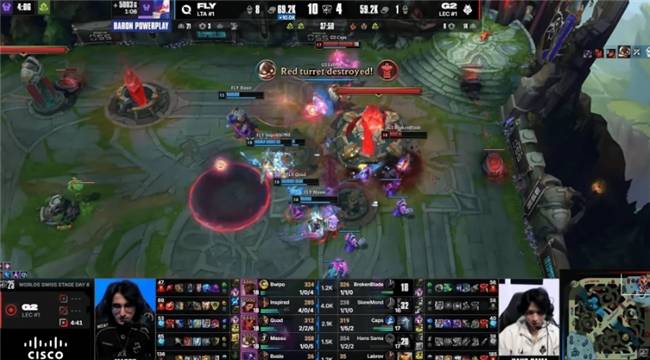 【一竞技1JingJi】LOL：S15全球总决赛瑞士轮 G2 2比1击败FLY！